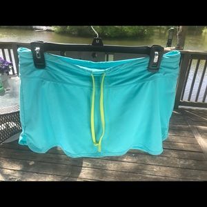 Blue athleta swim skirt size s
